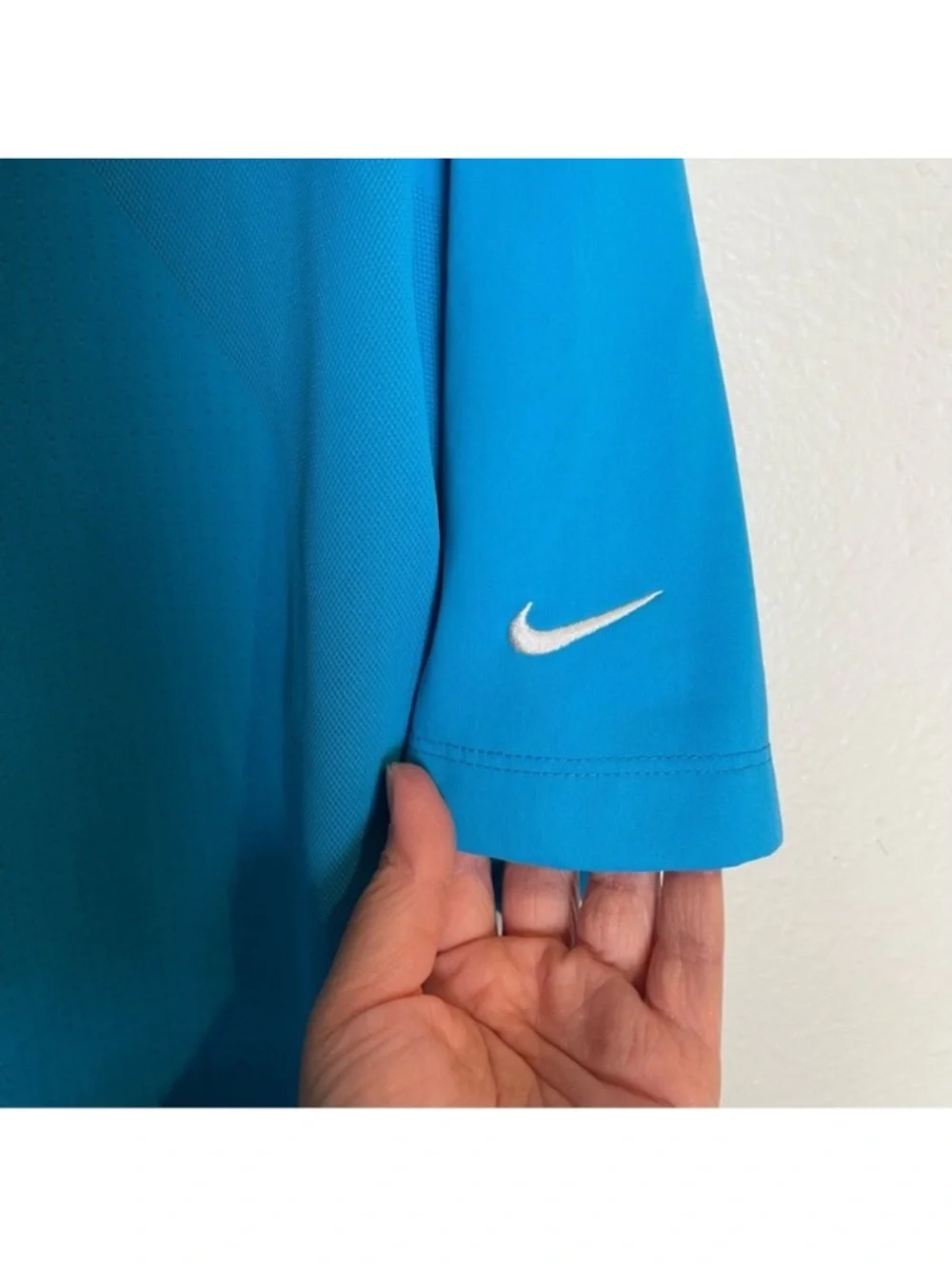 Nike Men's Golf Polo Shirt FitDry Body Mapping Short Sleeve Collared Medium Blue